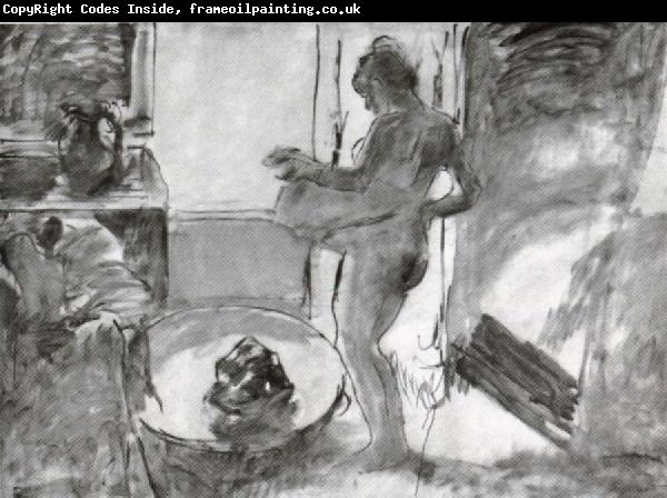 Edgar Degas Nude woman drying herself